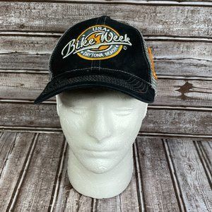 DAYTONA BEACH 2005 Bike Week 64th Anniversary Adjustable Black Men Cap Hat Mesh